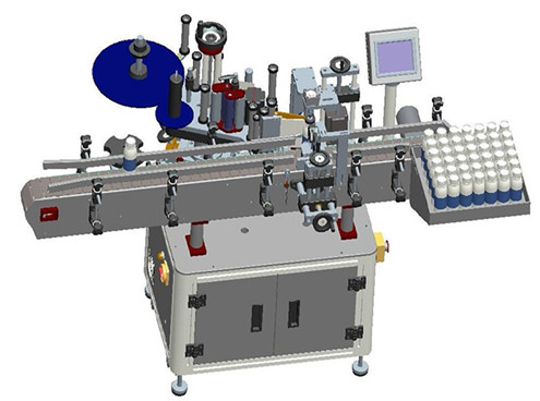 Square bottles four sides labeling machine automatic vertical labeller machinery