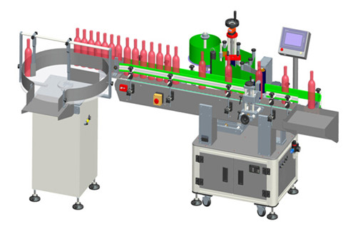 Màquines d'etiquetatge de vi negre vertical automàtic amb botelles giratòries rodones sistema d'alimentació etiquetes transparents maquinària etiquetadora automàtica